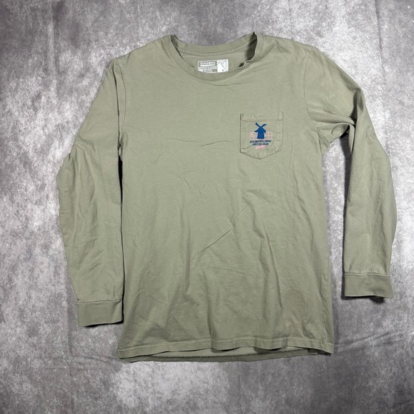 Dutch Bros Coffee Other - Dutch Bros Coffee Mens Large Sage Green Long Sleeve Pocket Graphic T-Shirt 1992